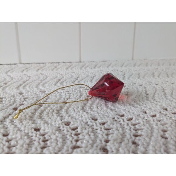 2008 Target Brand Red Diamond Drop Christmas Ornaments-24 count - Picture 2 of 5